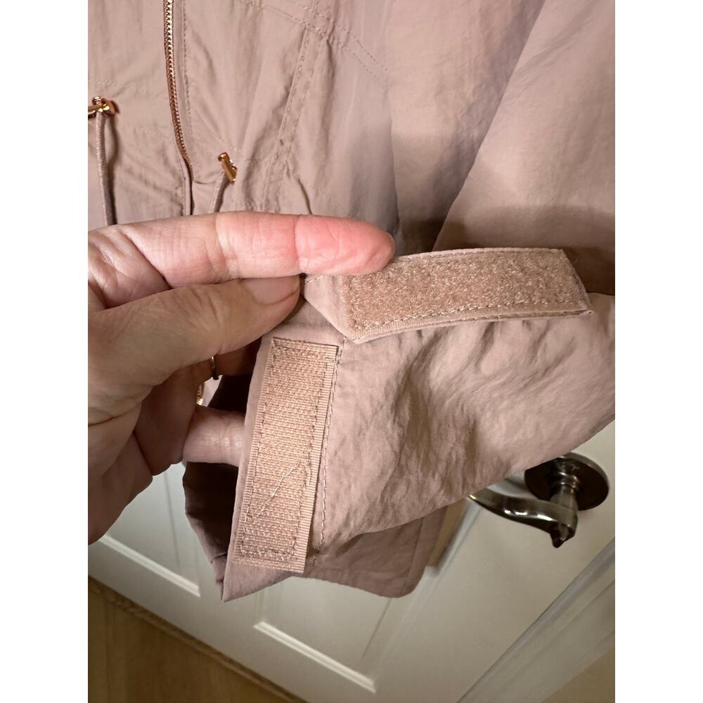 1 Sunset Lane Women's Lined Anorak Rain Jacket Windbreaker Dusty Pink Med - Picture 3 of 8